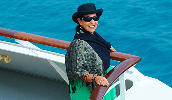 Lisa Safran on a Cruise Ship.